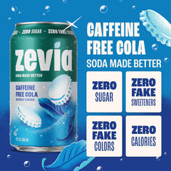 Zevia lata abierta con gotas que transmite frescura inmediata
