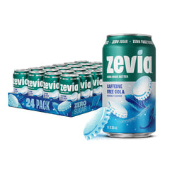 Zevia lata frontal mostrando diseño y beneficio sin azúcar