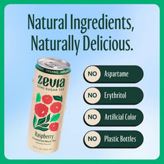 Zevia persona bebiendo lata en exterior, beneficio conveniencia para llevar