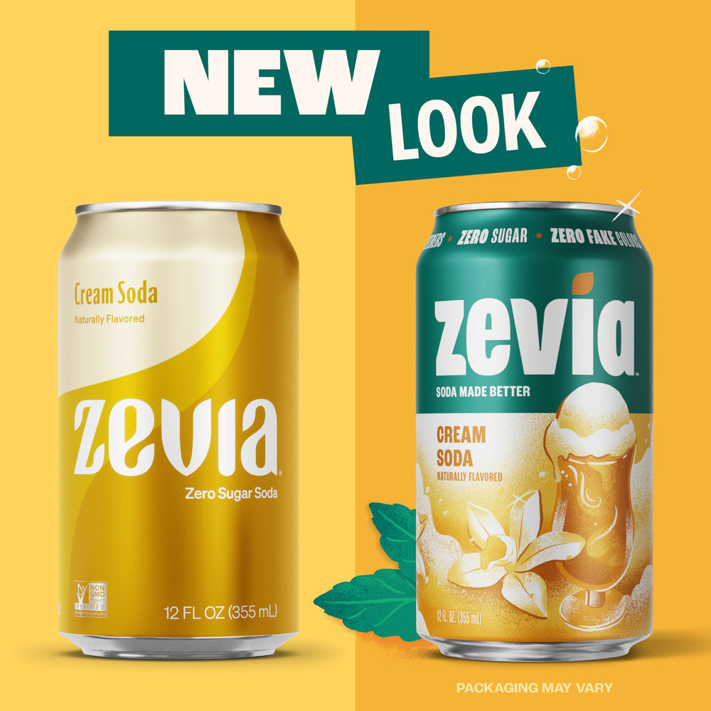 Zevia lata vertiéndose en vaso con espuma para disfrutar al instante