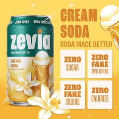 Zevia lata sostenida en mano para comparar tamaño y porción práctica