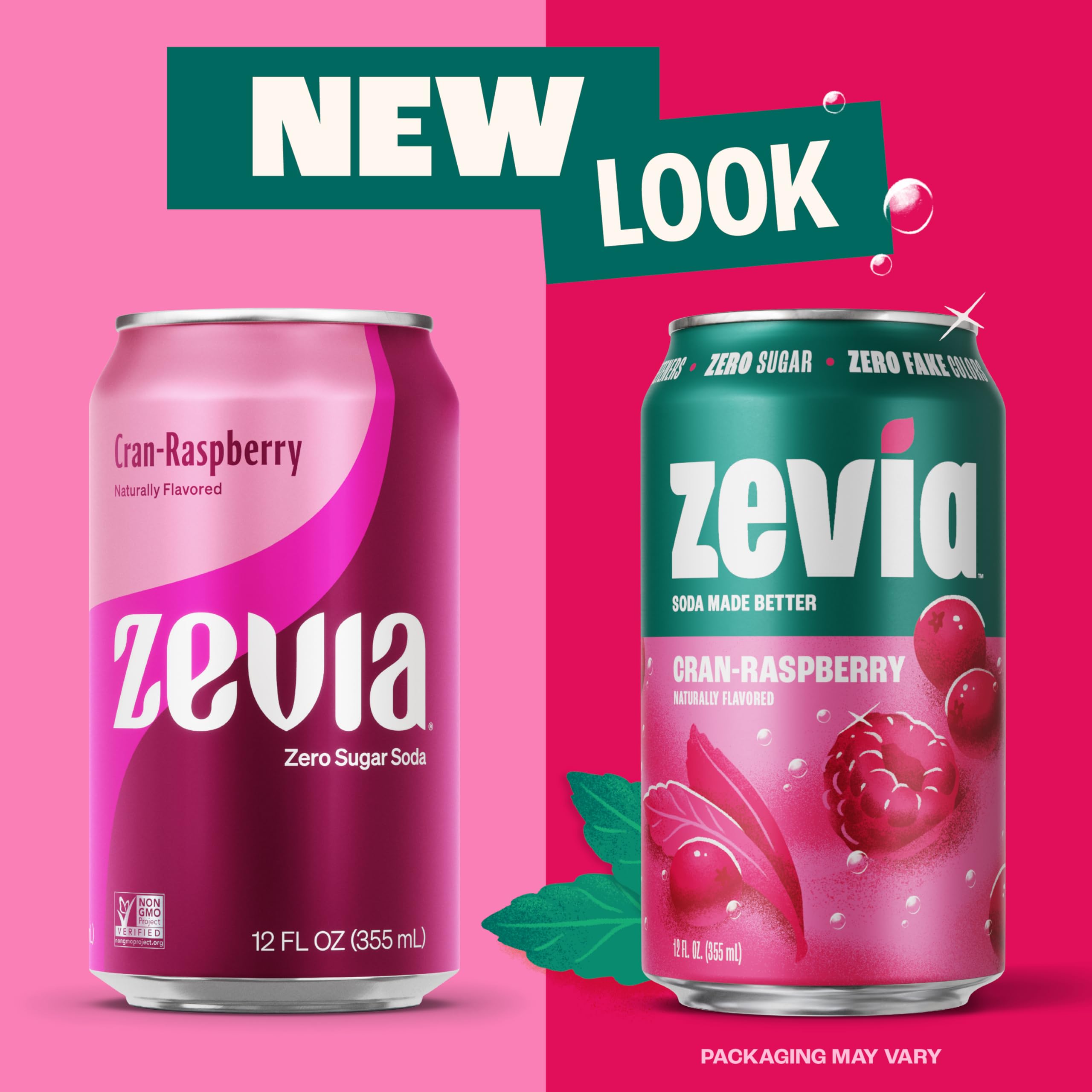 Zevia lata en mano para apreciar tamaño y portabilidad