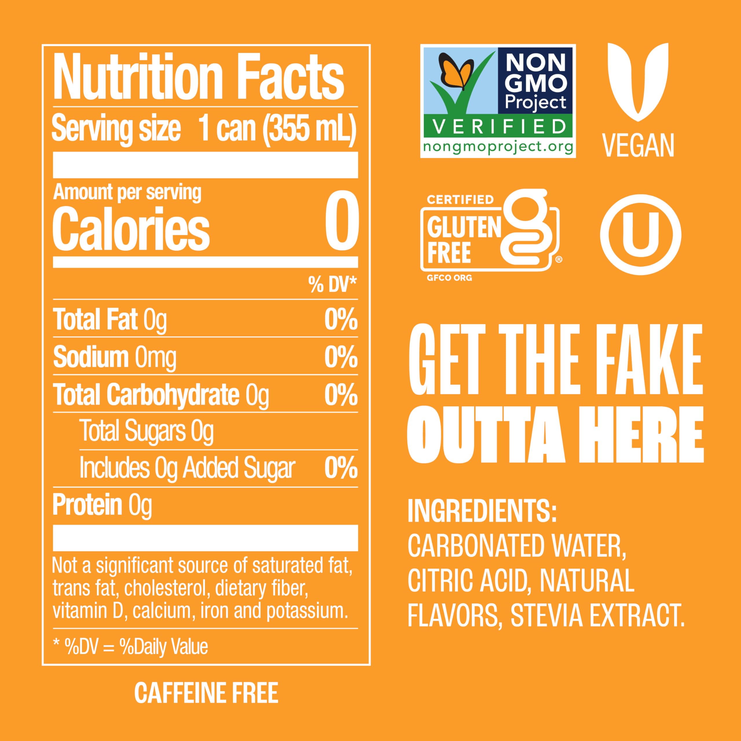 Zevia etiqueta detalle con ingredientes simples y transparencia nutricional