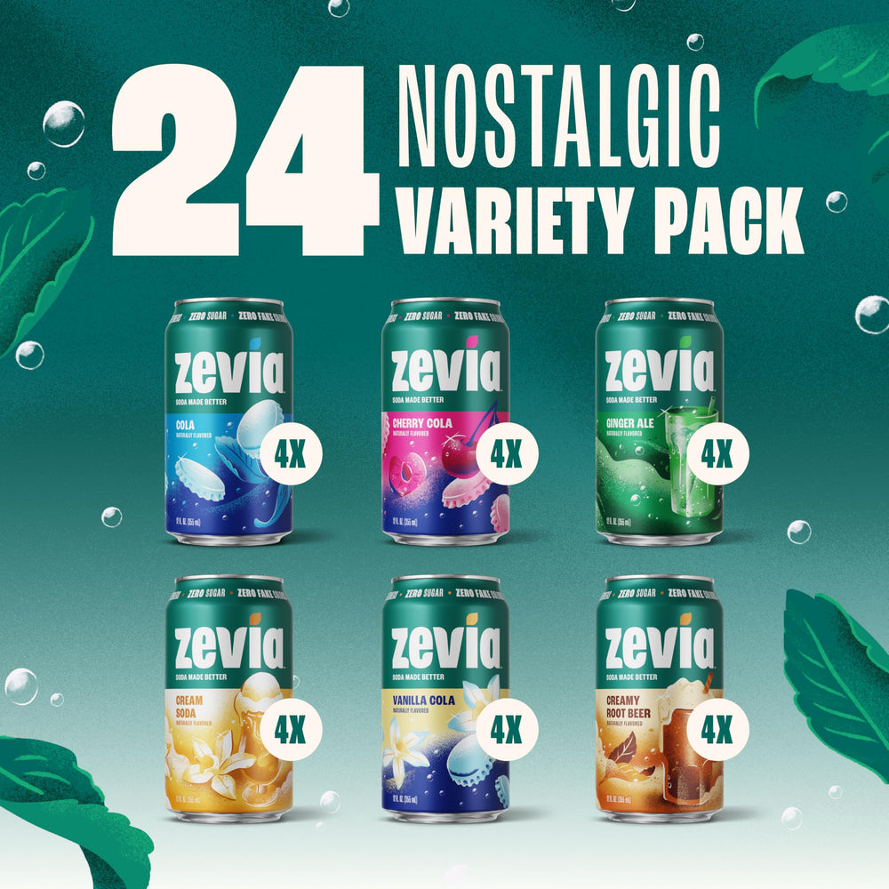 Zevia detalle de textura en lata que resalta brillo y calidad de diseño