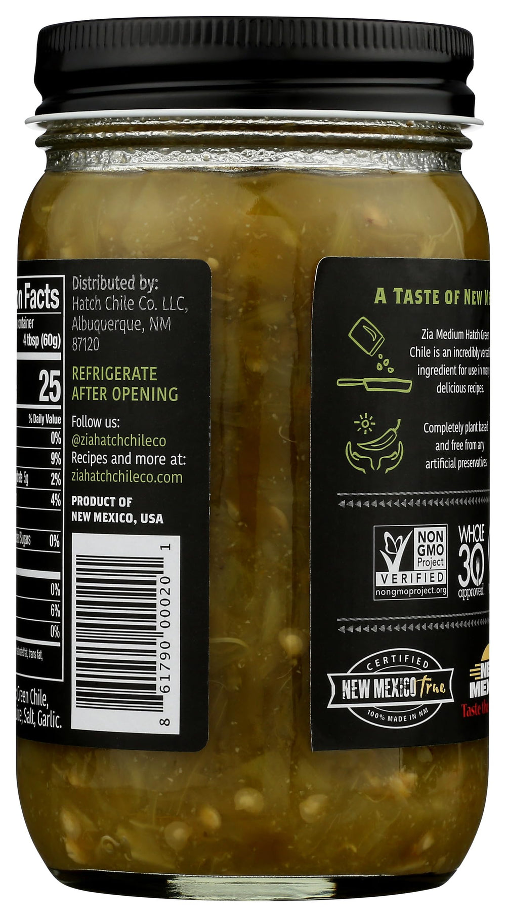Zia Hatch Chile Company chiles en sartén mostrando versatilidad de cocción