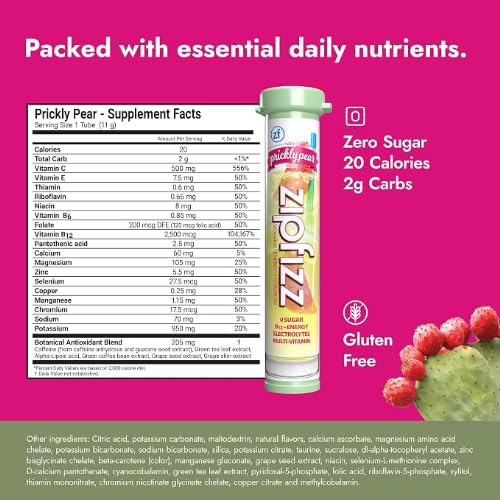 Primer plano de la etiqueta Zipfizz con información nutricional clara y útil