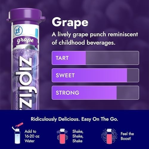 Zipfizz etiqueta nutricional en detalle mostrando vitaminas y minerales