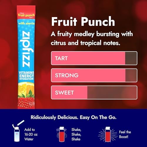 Zipfizz etiqueta nutricional mostrando vitaminas y electrolitos clave