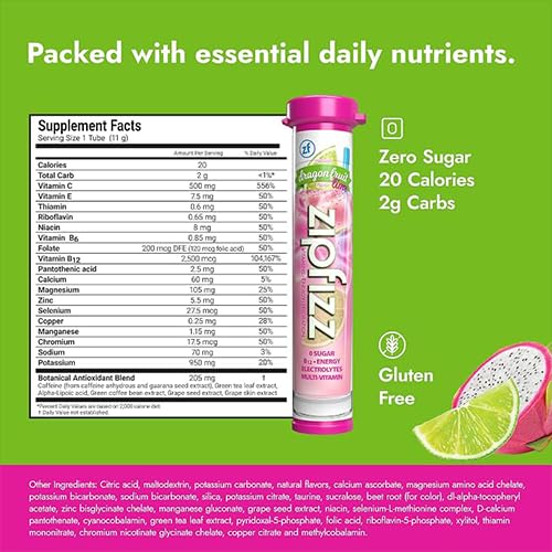 Zipfizz sobre abierto con polvo efervescente listo para mezclar y energizar