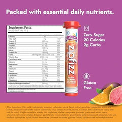 Zipfizz sobre abierto con polvo visible, mezcla rápida y sin azúcar