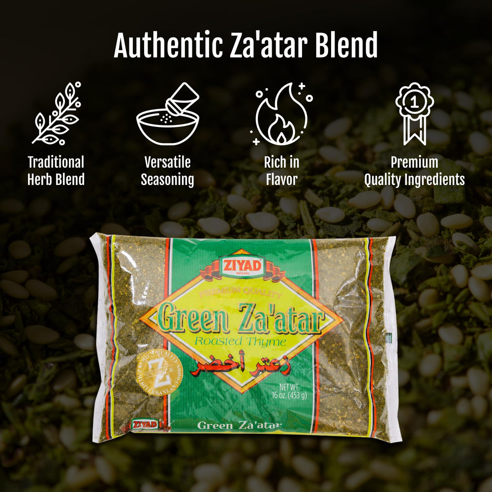 Ziyad za'atar untado en pan con aceite que realza sabor mediterráneo