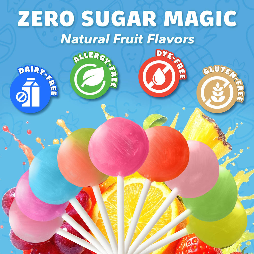 Zollipops bolsita abierta con paletas, ideal para fiestas y snacks