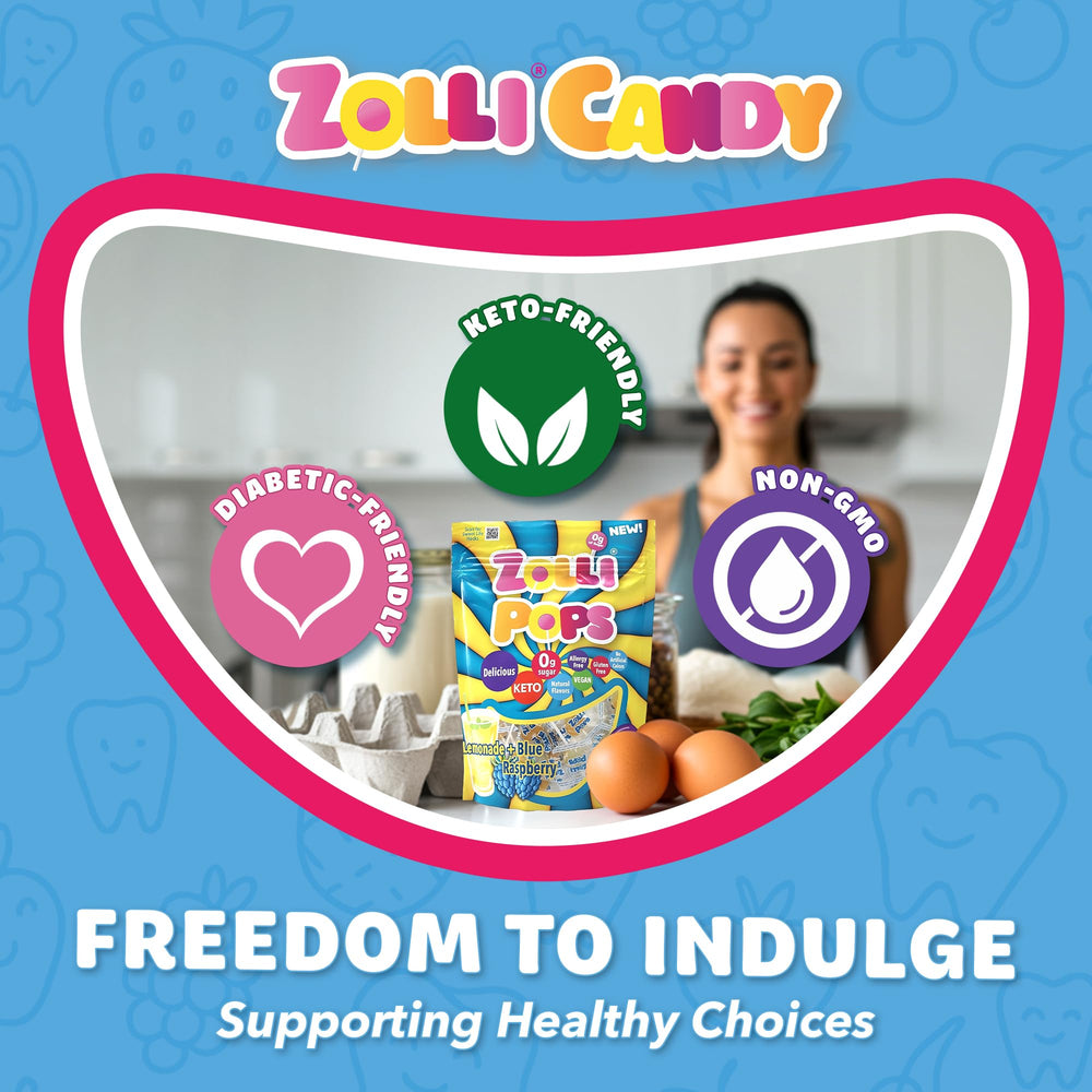 Zollipops etiqueta con ingredientes y beneficios, transparencia informativa