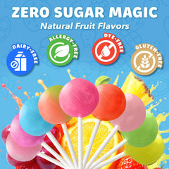 Zollipops paleta en mano para comparar tamaño y porción segura
