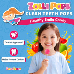 Zollipops paquete abierto con paletas envueltas listo para repartir