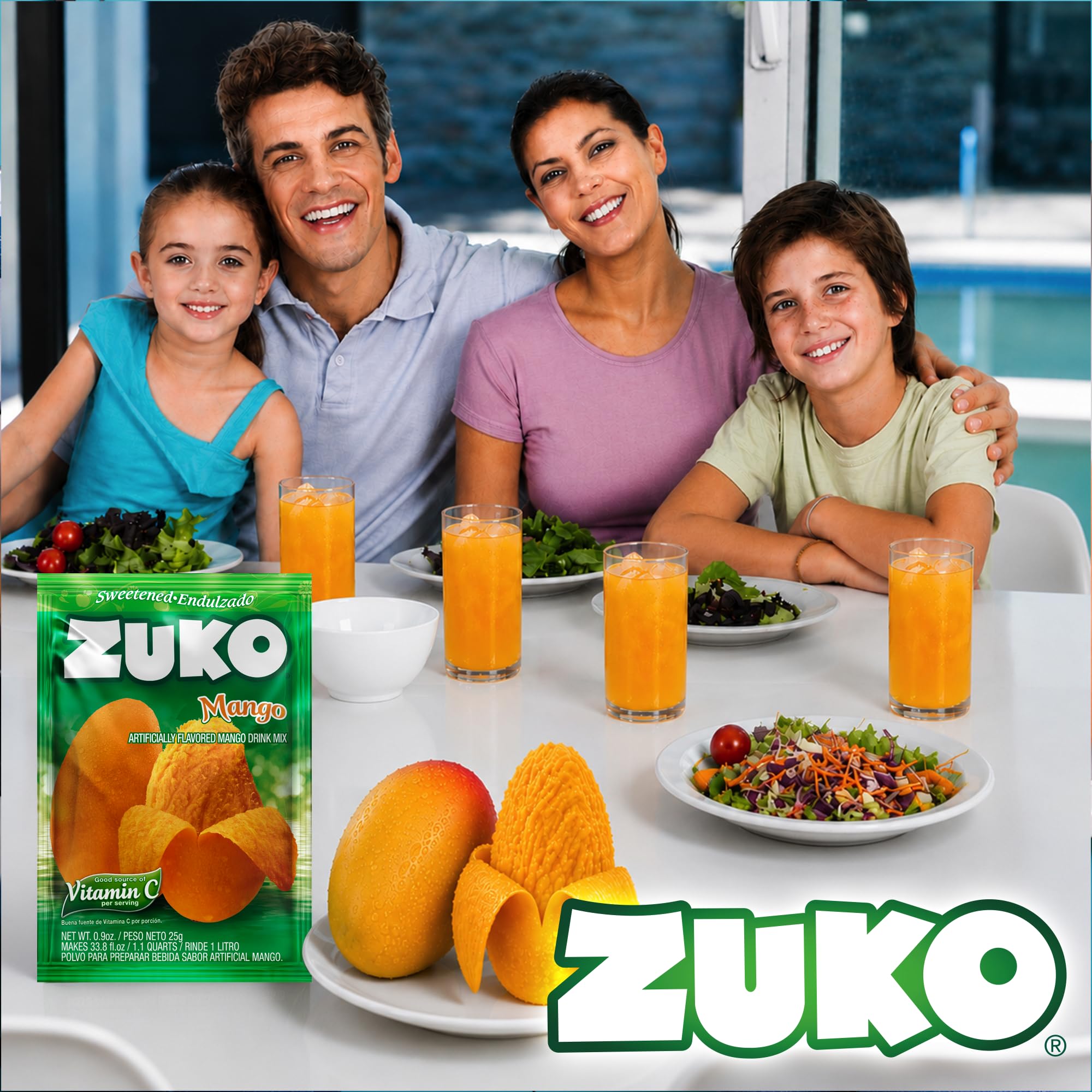 ZUKO comparación con botella para entender porción y tamaño